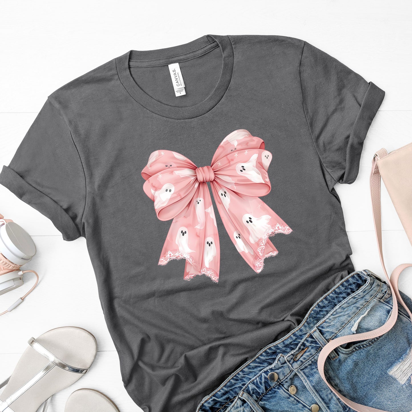 Cute Pink Coquette with Ghosts