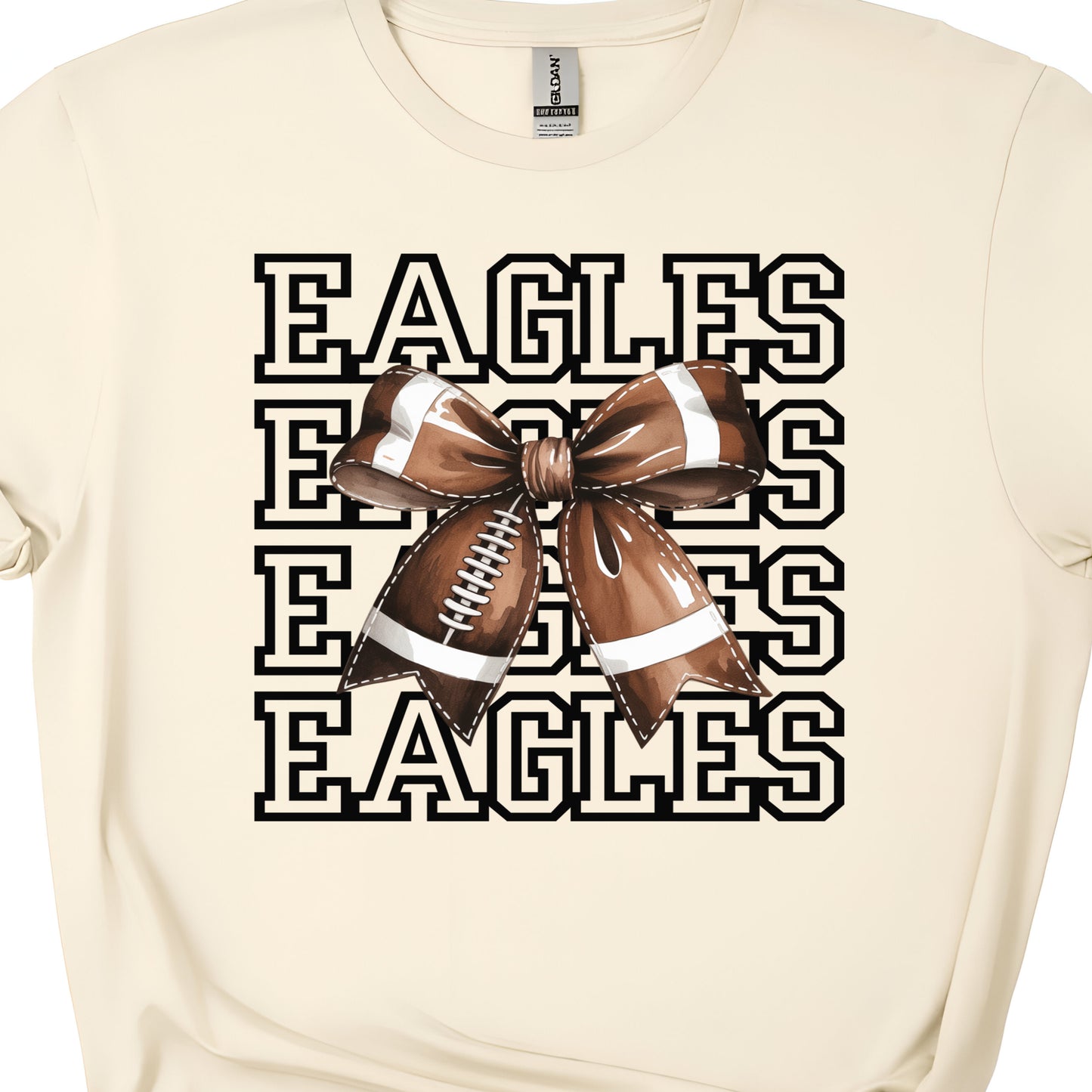 Eagles Stacked Football Bow