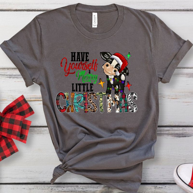 Have Yourself a Merry Little Christmas Cute Cow