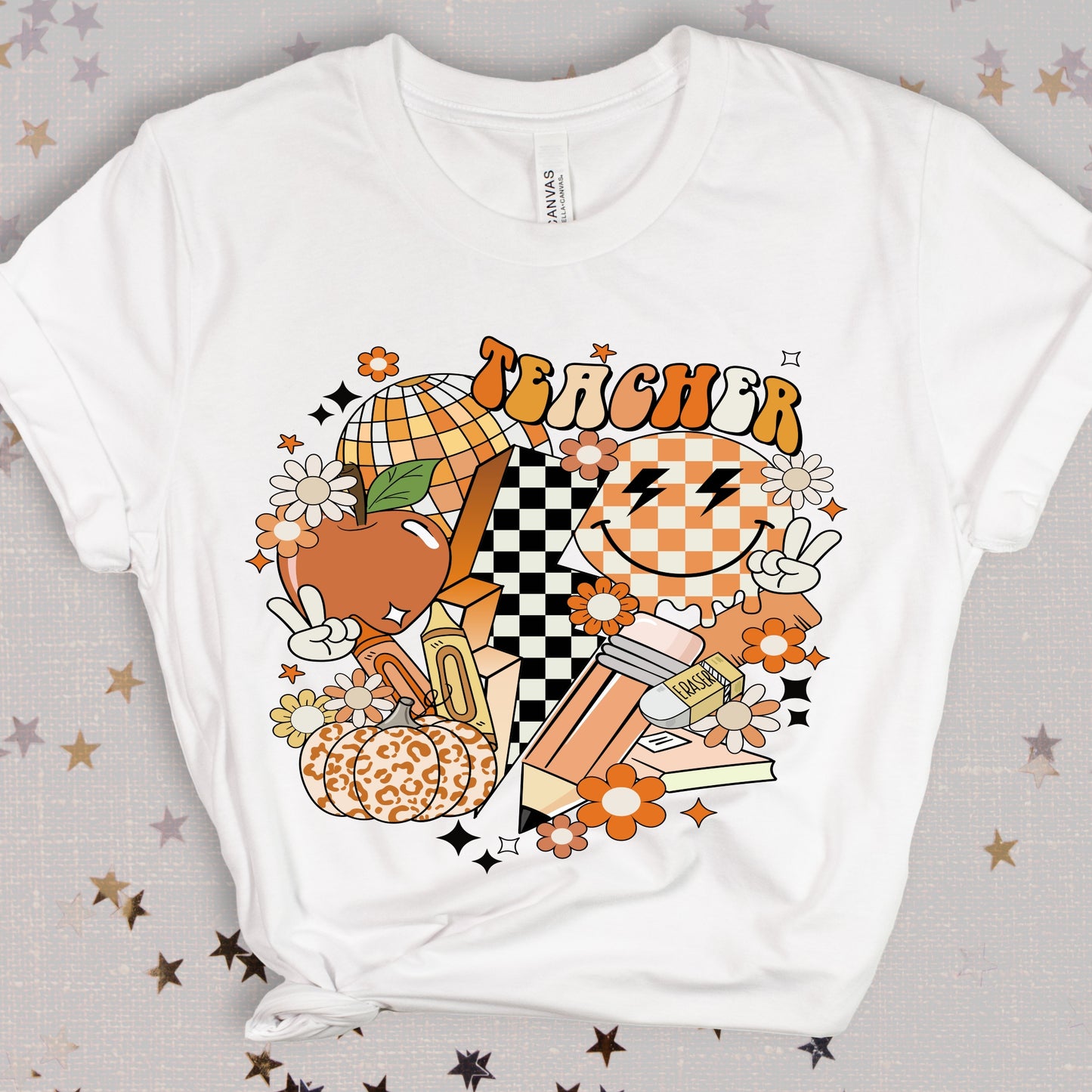 Retro Groovy Teacher Fall