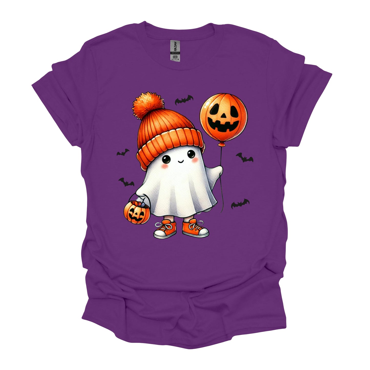 Ghost with Pumpkin Balloon