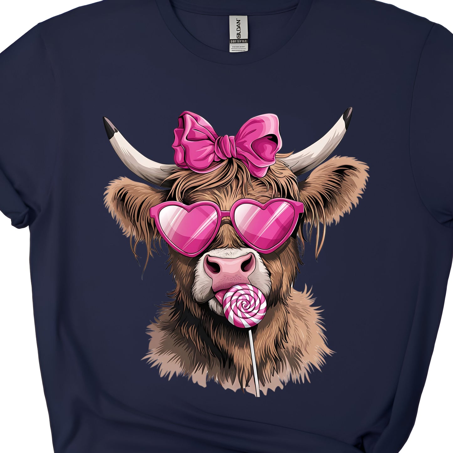 Highland Cow Valentine Lollipop