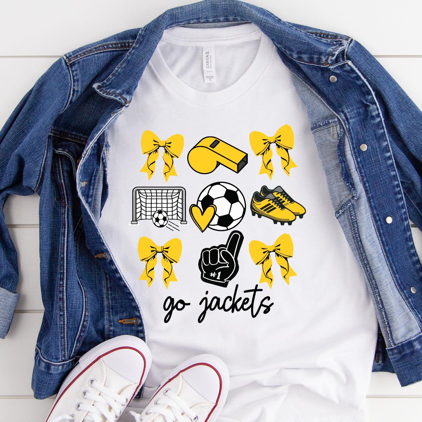Jackets Soccer Bow Collage