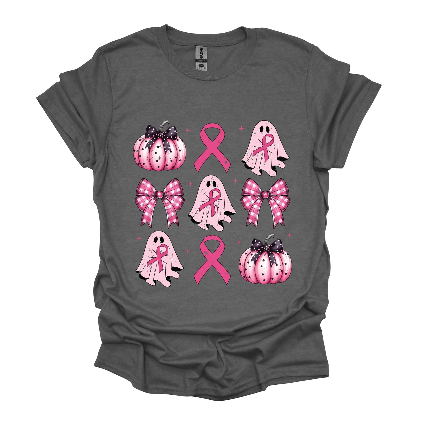Breast Cancer Ghost Pumpkin Coquette