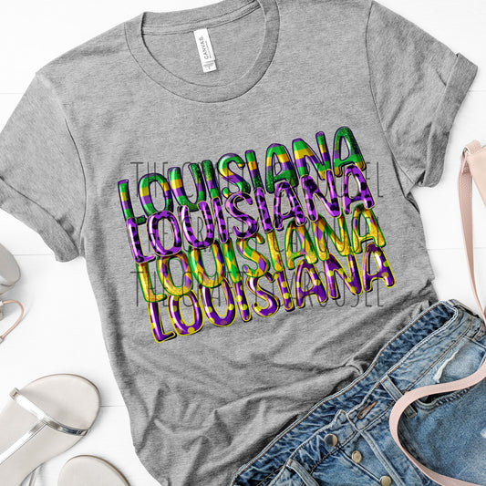 Louisiana Words Stacked