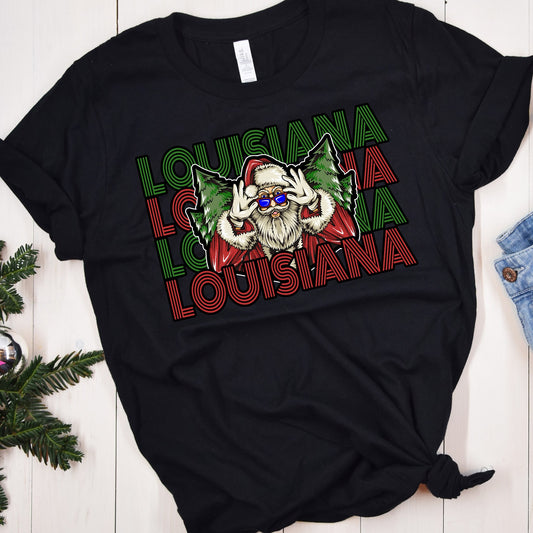 Louisiana Retro Santa with Sunglasses
