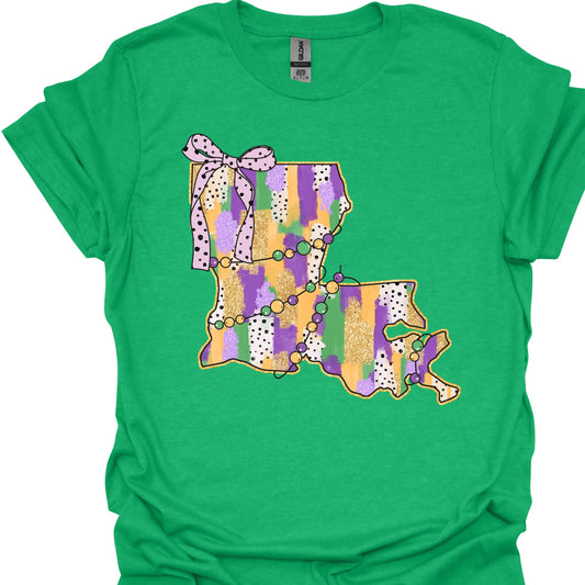 Mardi Gras Brushstroke LA/Bow