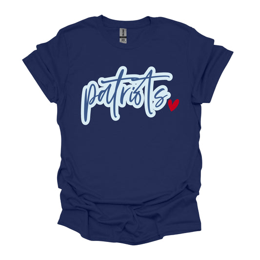 Patriots Script Heart