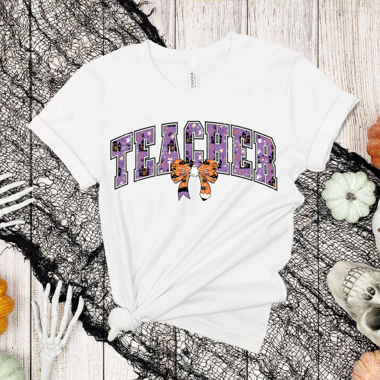 Purple Halloween Teacher Croquette