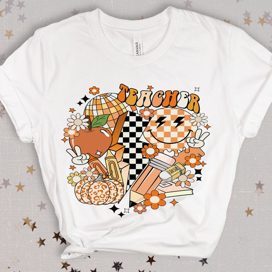 Retro Groovy Teacher Fall