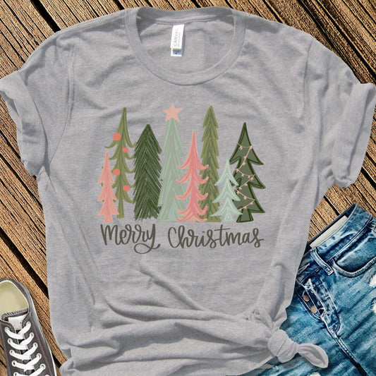 Sage & Pink Skinny Christmas Trees