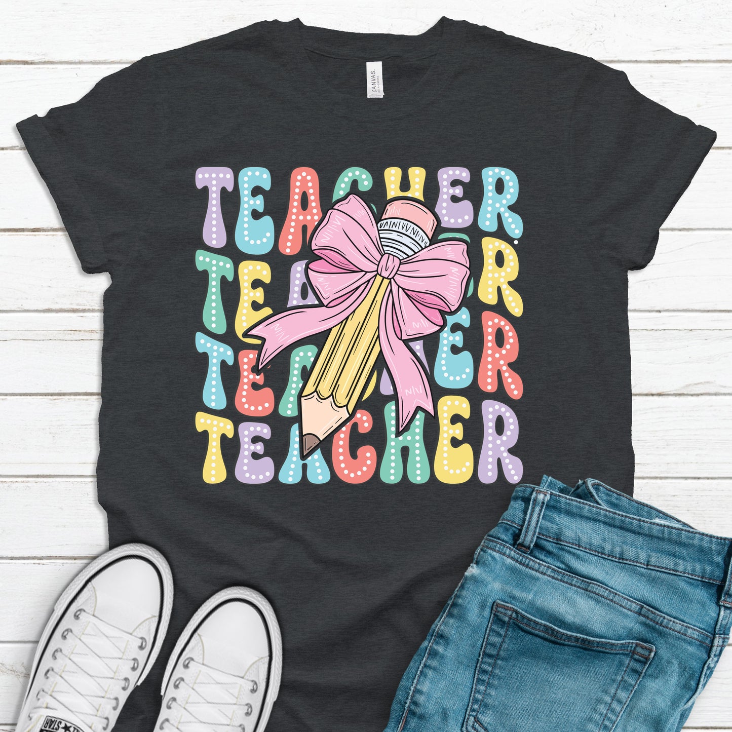 Teacher Coquette Pencil Bow