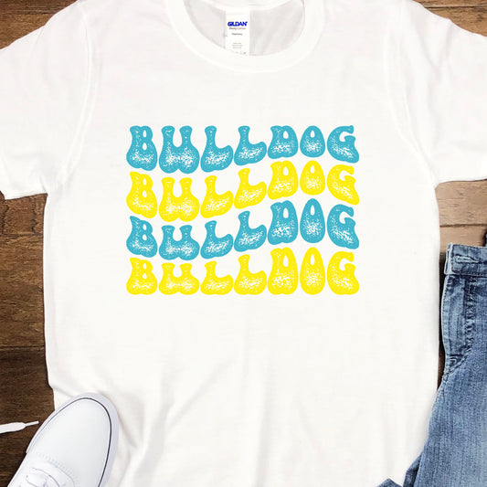 Bulldogs Stacked Wavy