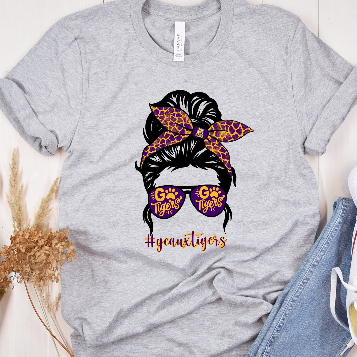 Geaux Tigers Girl with Sunglasses
