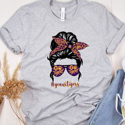 Geaux Tigers Girl with Sunglasses