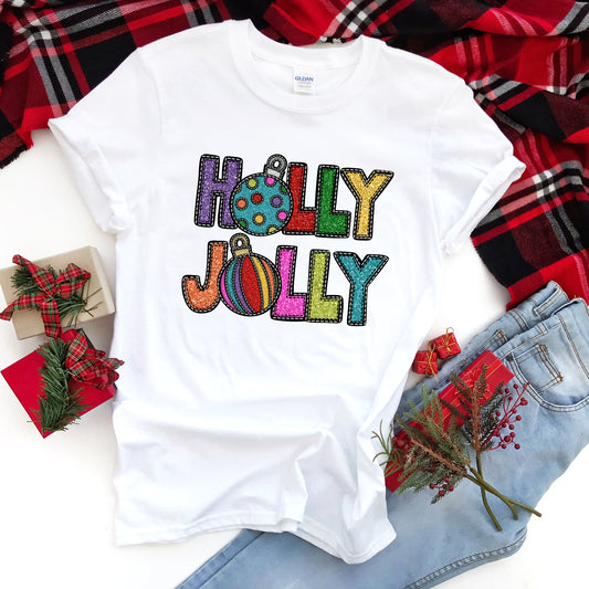 Holly Jolly Faux Glitter