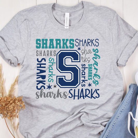 Sharks Word Collage