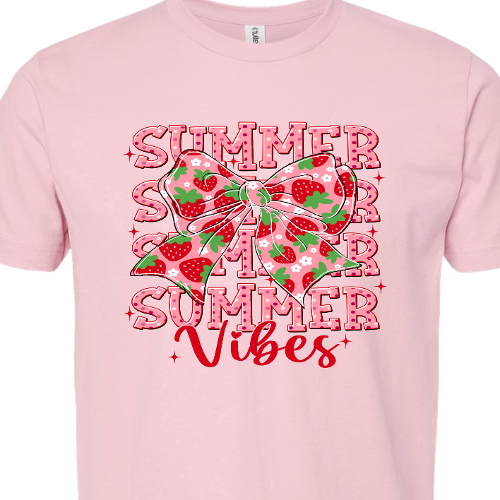 Strawberry Summer Vibes Stacked with Bow